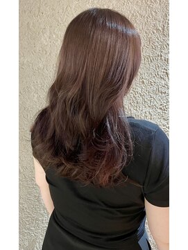 ハートボックス 四谷店(Heart box) 巻き髪ロングインナーカラーピンク