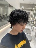 黒髪パーマ