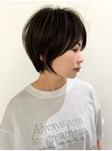 ハイライトバレイヤージュダブルカラーショートカット　30代40代