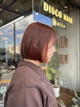 ディスコヘアー ベッロ(DISCO HAIR bello) オレンジのイヤリングカラー