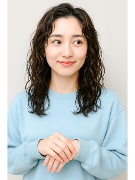 ラレイ ハラジュク(Lalei harajuku) 原宿韓国パーマスパイラルパーマウェーブヘアニュアンスパーマ