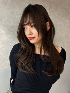 アスター 天神大名店(Aster) 小顔に見えるトレンドヘア/黒髪/オリーブグレー/ココアベージュ