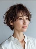 クラゲヘアー/小顔/ココアベージュ/オリーブグレー/川西