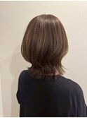 ミディアムレイヤー_ココアブラウン_美髪ケアカラー/髪質改善