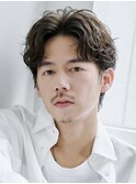 大阪梅田波巻きパーマツイストスパイラルパーマセンターパート◆