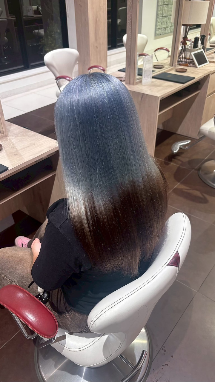 アース 会津若松店(HAIR&MAKE EARTH)&nbsp;アイスブルーグレージュストレート
