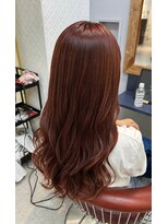 レス 仙台(Less) チェリーレッド×巻き髪スタイル10代/20代