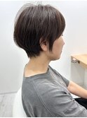 40代50代似合わせ◎ハンサムショートボブ×ひし形シルエット