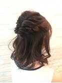【mu;d-coa横浜】二次会にもピッタリ！くるりんぱのハーフアップ