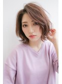 ピンクベージュレイヤー【56hair戸越銀座】