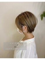 ジャスト ヘア アネックス 久里浜店(just hair ANNEX)&nbsp;【just hair 京急久里浜】ショートボブ/ミルクティーベージュ