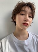 切りっぱなし/小顔/外ハネ/ショート/[表参道/表参道駅]