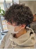 波巻きミックス/ツーブロック/マッシュショート/MEN'S HAIR