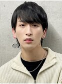 メンズ/アップバング/ツーブロックマッシュ/束感ショート/波巻き
