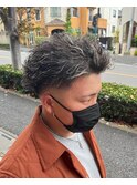 MEN’S HAIRハイライトマッシュパーマ〈理容室〉東浦和メンズ