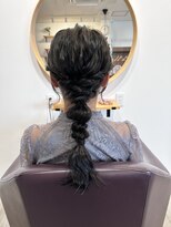 ヘアーサロン 銀 編みおろしヘア♪