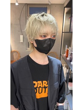 サンド 鹿児島中央(sand) 黒髪/グレーベージュ/レイヤーロング/前髪パーマ[鹿児島駅]