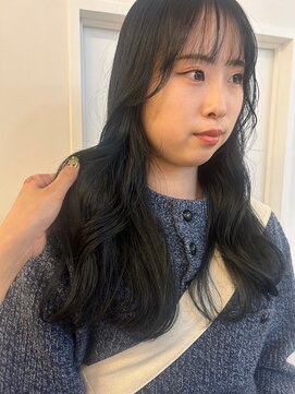 パーク 福岡天神西通り店(parc) 韓国風 ブルーブラックカラー トーンダウン