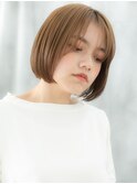透け感前下がりボブ外国人風ハイトーンカラーl小山20代30代40代
