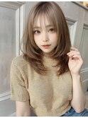 レイヤースタイル×白髪ぼかし系ベージュカラー×BYKARTE TR