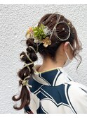あみ下ろしヘアー
