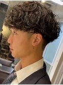 メンズパーマ波巻きパーマツイストスパイラルパーマツーブロック