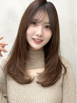 ミラリー トウキョウ(Mirareee Tokyo) 20代30代40代◎前髪パーマ韓国風巻きくすみベージュお団子ヘア