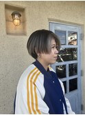 アンブレラカラー刈り上げマッシュヘア