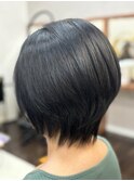 絶壁解消/ひし形/大人可愛い/斜めバング/50代40代/ミセスヘア1C