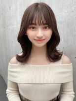 アフロート ディル(AFLOAT D'L)&nbsp;小顔前髪顔まわりカット外ハネミディアムくびれレイヤー