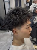 仙台スパイラルスパイキーショートフェザーパーマシャドウパーマ