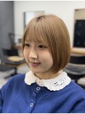 20代30代ミニボブレイヤープードルボブ切りっぱなしショートボブ