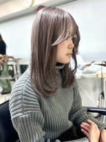 ランテルディ 渋谷(LANTERDIT)&nbsp;グレージュ ブリーチ1回～ ミディアムレイヤー