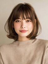 ヘアー ミッション 心斎橋店(hair Mission)&nbsp;ショートレイヤーボブ/透明感ココアブラウン