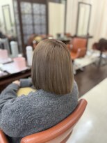 ウィーブ 成田店(Weve)&nbsp;着物ヘア/ダークアッシュ/ミディアムレイヤーカット/成田