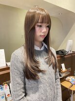 エルサフィロ ヨドヤバシ(el zafiro yodoyabashi) オリーブベージュ ロングレイヤー