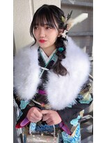 オハコ&nbsp;【成人式ヘア】サイド編み下ろし