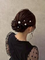 ミュウ(Miiiu)&nbsp;アップスタイルヘアセットヘアアレンジ春ヘアー成人式ヘアセット