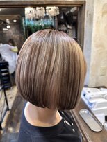 ヘアー クリエイト カルバリ(HAIR CREATE Calbari) ミルクティーベージュ×ブロックカラー