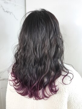 アヴァンスクロス あべのルシアス店(AVANCE.CROSS) 裾グラデーション×バイオレットピンク