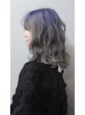 パープルシルバーグラデーション