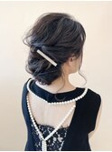 お呼ばれルーズアップ　ヘアセット