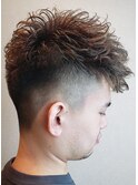 短髪パーマ刈り上げツイストMIX束感ショートテーパーフェード