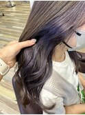 ブリーチ1回のインナーカラー×ラベンダー