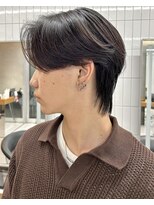 メンズ/センターパート/横分けセンターパート/ハイライト