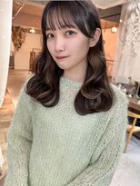 インビテーション(invitation) フルバングぱっつん前髪顔周りカット前髪カット切りっぱなしヘア