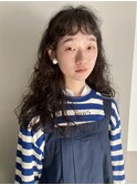 小顔ネビージュ/ボブルフ/黒髪/ワンレン/表参道