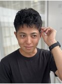 刈り上げパーマ/メンズショート/20代30代