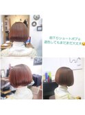 前下りショートボブ