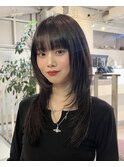 bレイヤーカット顔周りレイヤーハッシュカットロングレイヤー